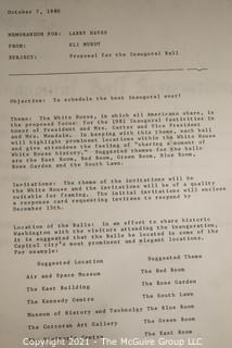 Presidental Election Memorbilia.  Proposed Designs for the 1980 Inaugural Ball for President Jimmy Carter That Did Not Occur.  