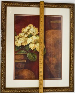 Print Framed Under Glass of "Tuscan Summer" by Pamela Gladding.  Measures approximately 18" x 22".