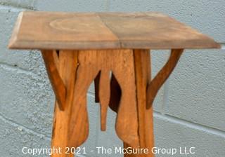 Arts & Craft Style Wood Plant Stand or Table.   Measures approximately 43".