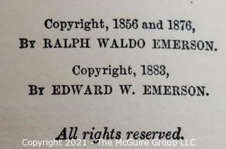 Books: Three (3) Leather Bound Volumes: "Emerson's Complete Works" 