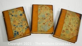 Books: Three (3) Leather Bound Volumes: "Emerson's Complete Works" 