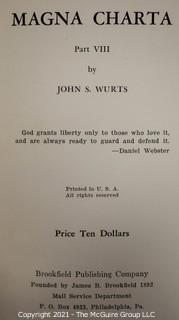 Books: Collection of 3 books; Vol. 4, 7 and 8 of: "The Magna Charta" by John S. Wurts