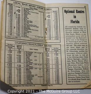 Collection Of Railroad Ephemera Including Seaboard Railway Timetable, Accident Reports, Certificates, Correspondence and Delay and Arrival Report. 