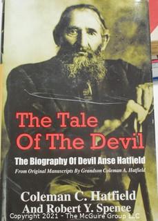 Books: Collection of 6 books including "The Tale of the Devil" by Coleman C. Hatfield; autographed