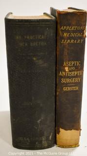 Books: Collection of 2 books including "The Rules og Aseptic and Antiseptic Surgery" by Arpad G. Gerster