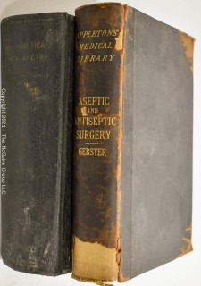 Books: Collection of 2 books including "The Rules og Aseptic and Antiseptic Surgery" by Arpad G. Gerster