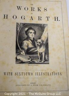 Books: Collection of 2 books including "Works of Hogarth" with 62 Illustrations 