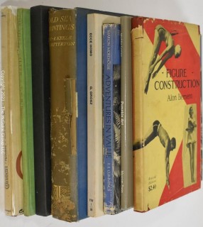 Books: Collection of 9 books including "Figure Construction" by Alon Bement