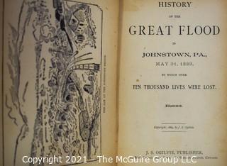 Books: Collection of 5 books including "The History of the Great Flood of Johnstown, Pennsylvania" 