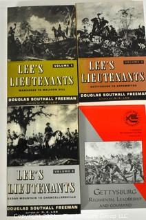 Books: 3 Vol Series titled: "Lee's Lieutenants" by Douglas Freeman 