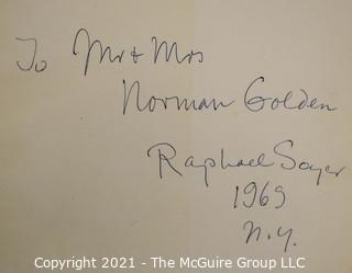 Book: "Raphael Soyer: Drawings and Watercolors" by Joseph K. Foster; Signed by the artist; 1969