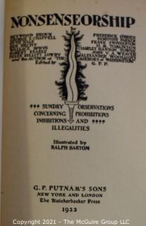 Books: Collection of 7 books including "Noncensorship - Sundry Observations Concerning Prohibitions, Inhibitions and Illegalities"