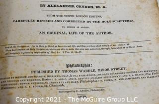 Book: 1830 Leather bound "A Complete Concordance to the Holy Scriptures of the Old and New Testament"