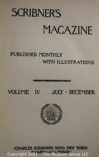 Books: Collection of 2 books including: <pb> <pb>
"The Century Illustrated Monthly Magazine, May 1890 - Oct 1890"; and pb> <pb>
"1888 Scribner's Magazine, July - December"  