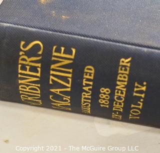 Books: Collection of 2 books including: <pb> <pb>
"The Century Illustrated Monthly Magazine, May 1890 - Oct 1890"; and pb> <pb>
"1888 Scribner's Magazine, July - December"  