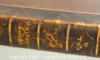 Books: Collection of 2 books including: <pb> <pb>
"The Century Illustrated Monthly Magazine, May 1890 - Oct 1890"; and pb> <pb>
"1888 Scribner's Magazine, July - December"  