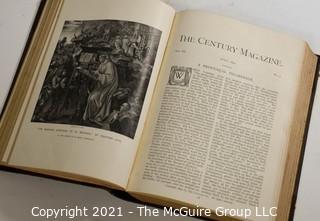 Books: Collection of 2 books including: <pb> <pb>
"The Century Illustrated Monthly Magazine, May 1890 - Oct 1890"; and pb> <pb>
"1888 Scribner's Magazine, July - December"  