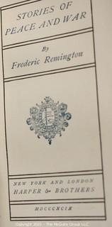 Books: Collection of 9 books including "Stories of War and Peace" by Frederic Remington