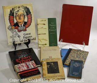 Books: Collection of 9 books including "Stories of War and Peace" by Frederic Remington