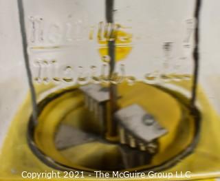 Vintage Northwestern Glass Globe 25 Cent Candy or Peanut Gumball Vending Machine on Stand.