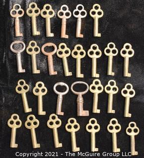 Collection of cabinet and clock keys