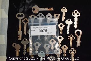 Collection of flat steel keys