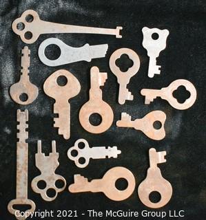 Collection of flat steel keys