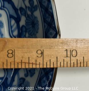 Two (2) Asian Hand Painted Porcelain Plates, One with Chopmark on Back. 