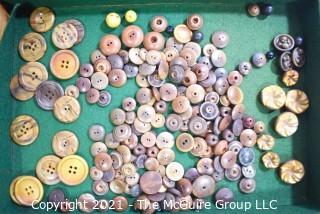 Vintage Collection of Buttons, Most Mounted on Card Board. 