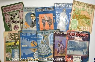 Collection of Antique Sheet Music. 