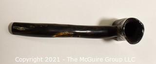 South Pacific Black Coral Opium Pipe.  Measures approximately 3" long.