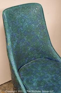 MCM Swiveling Side Chair w/ Period Vinyl; wear appropriate to age; 34 1/2"T 