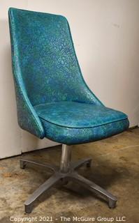 MCM Swiveling Side Chair w/ Period Vinyl; wear appropriate to age; 34 1/2"T 