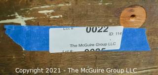 Wooden finger jointed box dynamite box stenciled "American Cyanamic Company; 30 Rockefeller Plaza, NY, NY; 11 x 16 x 18"