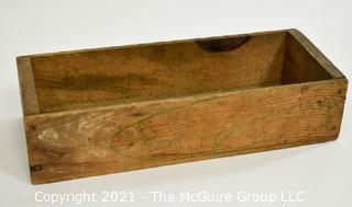 Vintage Wooden Box; 7 x 18 x 4"