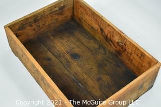 Finger Jointed Vintage Wooden Box; 12 x 18 x 4"T