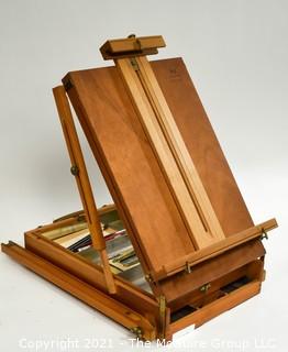 Vintage French Jullian Grumbacher 286 Portable Artist's Easel With Tin Lined Tray 