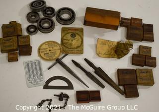 Vintage Hardware Includes Bearings, Faucet, Seat Reamer, Gauges, Etc