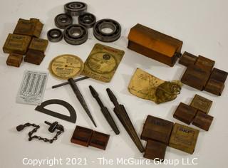 Vintage Hardware Includes Bearings, Faucet, Seat Reamer, Gauges, Etc