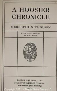 Books: Collection of 7 books including "A Hoosier Chronicle" by Meridith Nickolson 