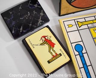 Vintage Board & Card Games Including Monopoly, Sorry, Parcheesee and Rook.    