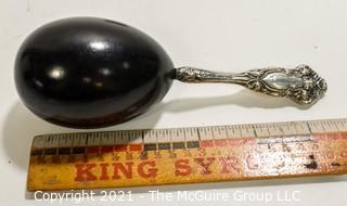 Antique Ebony Wood with Sterling Silver Handle Sock Darner.