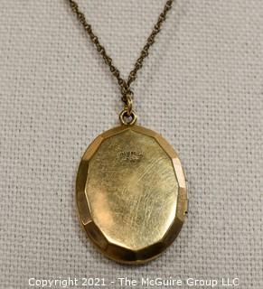 10 kt Gold Filled Locket Pendant on Chain. 