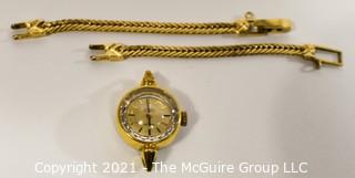 Omega Automatic De Ville Swiss Made Ladies Watch with 14kt Gold Band, Not Attached.  Watch Untested.  Band Weighs approximately 7.5 gr.