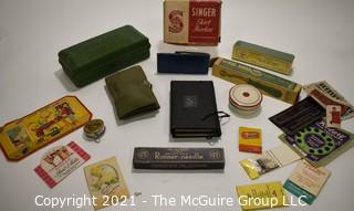 Collection of Vintage Sewing Accessories in original boxes.