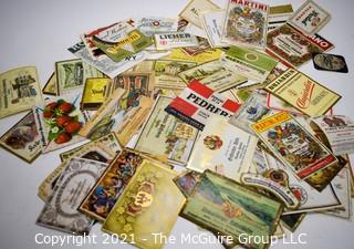 Collection of Vintage Wine Bottle Labels 