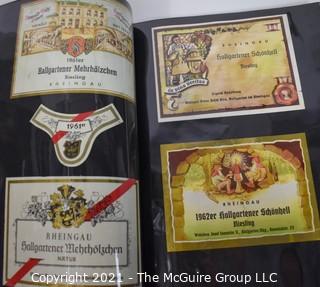 Two Folders With Vintage Wine Labels