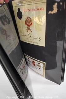 Two Folders With Vintage Wine Labels