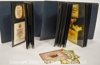 Two Folders With Vintage Wine Labels