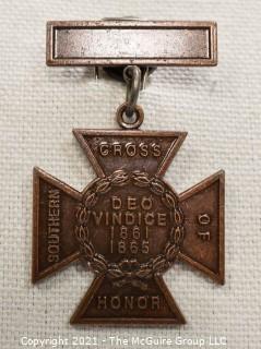 Civil War Confederate Veteran's commemorative medal UCV Southern Cross of Honor